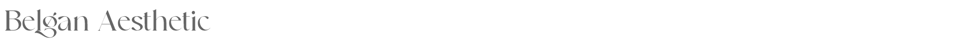 Sample characters Belgan Aesthetic Font